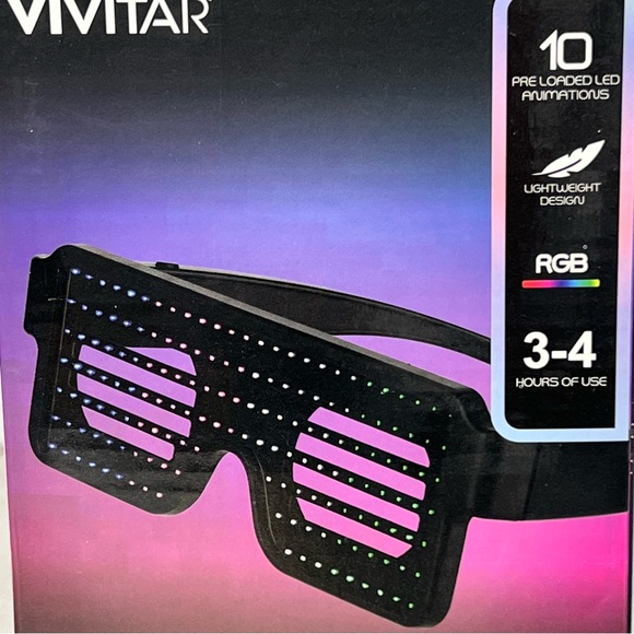 Vivitar RGB LED Eyewear Glasses - Picture 2 of 11